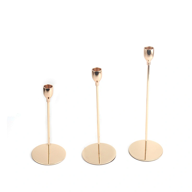 Iron and aluminum candle holder sets
