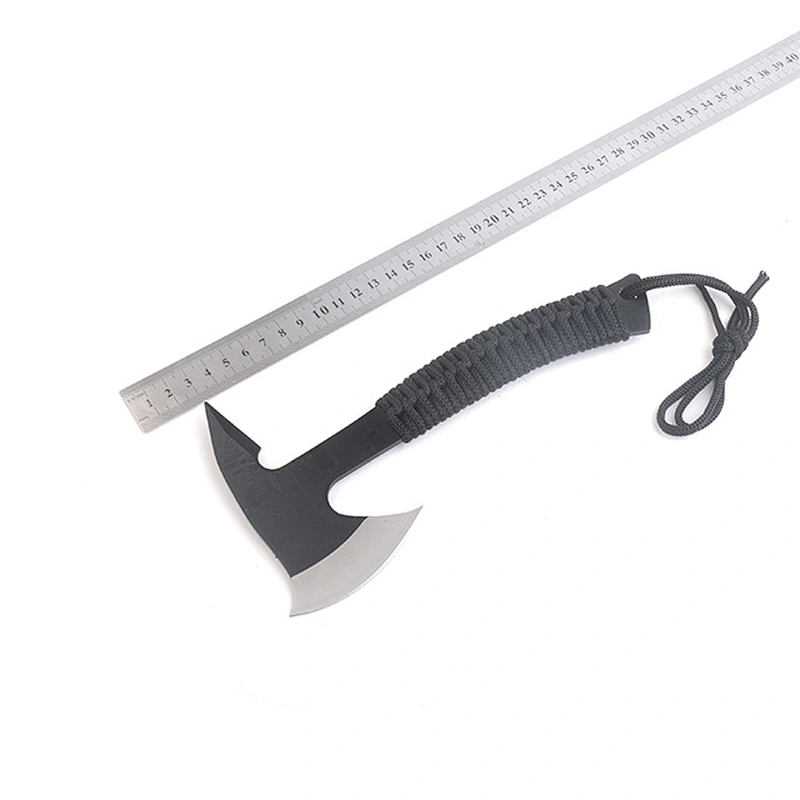 New design hot selling stainless steel outdoor survival hatchet with nylon string handle