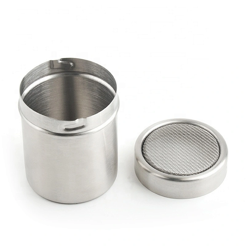 Factory kitchen stainless steel sugar powder salt shaker spice jar salt pepper shaker