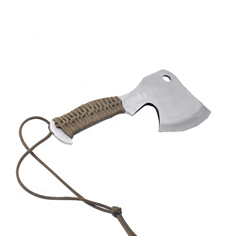 Paracord Handle Stainless Steel Survival Camping Axe Outdoor Tool Hatchet with sheath