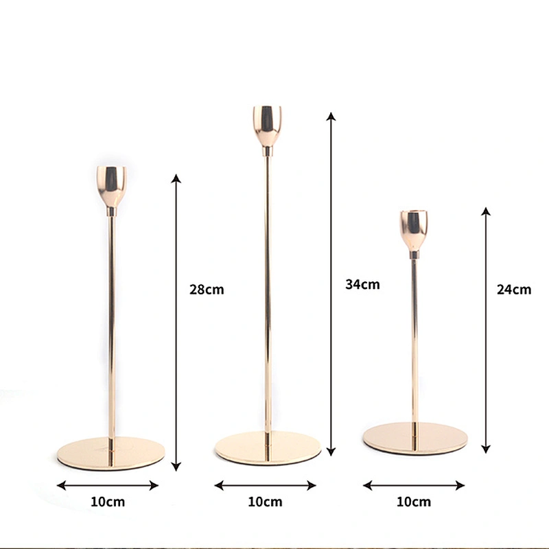Iron and aluminum candle holder sets