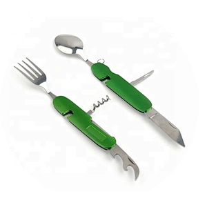 2019 Hot Selling Aluminium Handle Camping Knife Spoon Fork