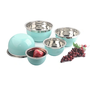Stainless Steel Mixing Bowls Multi Color For Elegant Look Salad Bowl Painting Bowl