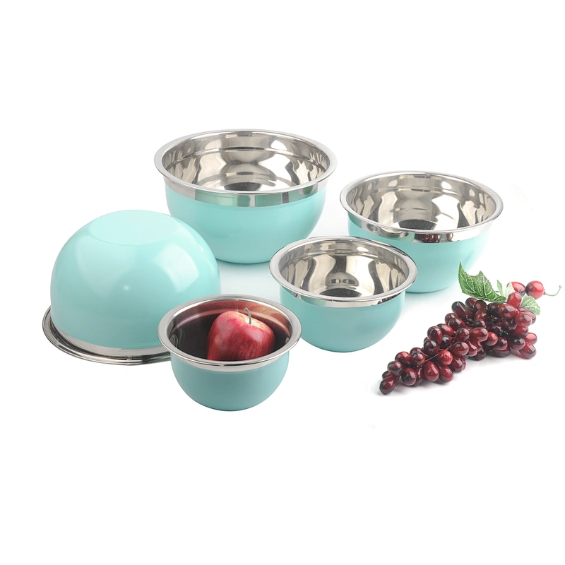 Stainless Steel Mixing Bowls Multi Color For Elegant Look Salad Bowl Painting Bowl
