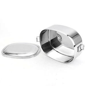 Promotive gift air lock plain metal office school air-tight food storage container high end bento lunch box food stainless steel