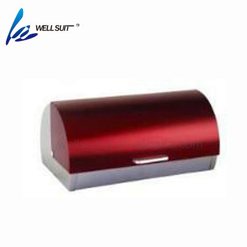 Hot Sale plastic with stainless steel bread box for kitchen counter bread bin