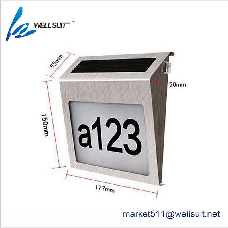 Hot sale stainless steel solar mailbox House garden Post box