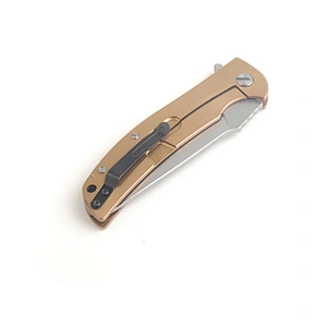 Pocket folding knife multi tool black oxide aluminum handle