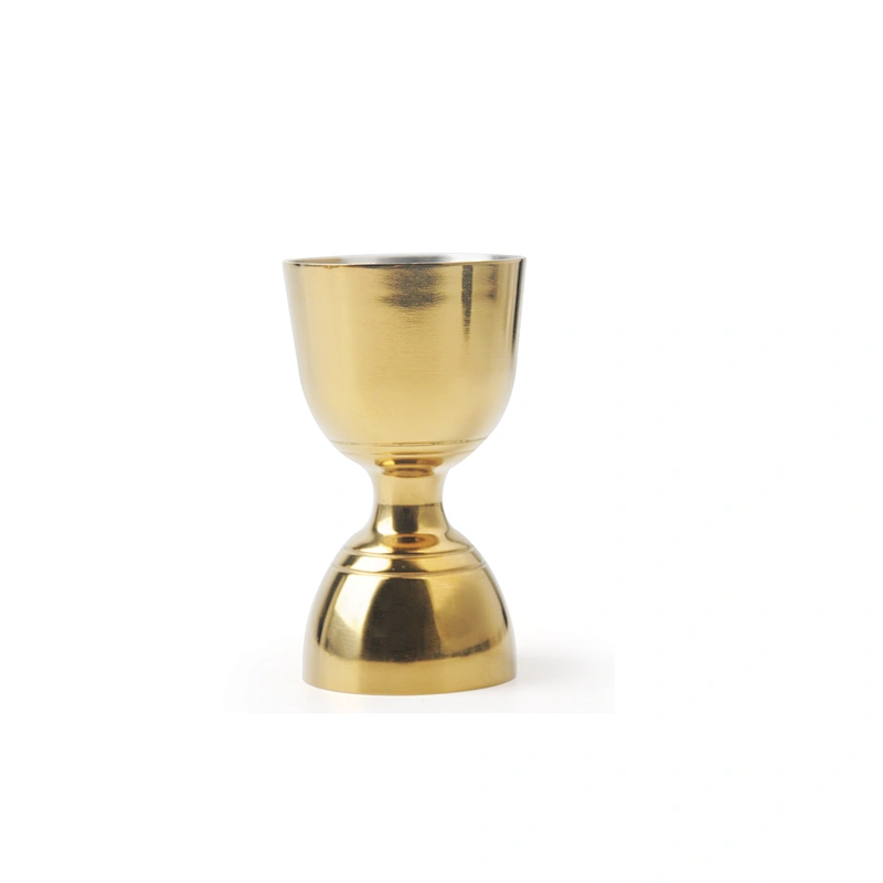 Gold Customized Reusable Stainless Steel Cocktail Jigger 30ml/60ml Bar Bell Jigger