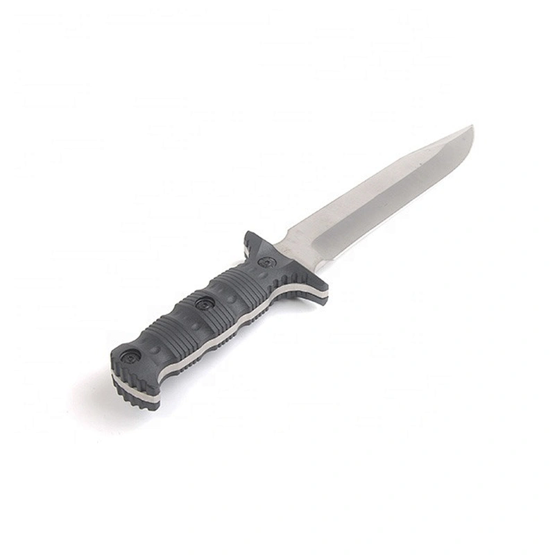 Full Tang Stainless Steel Blade Nylon Fiber Handle Survival Hunting Knife with Sheath