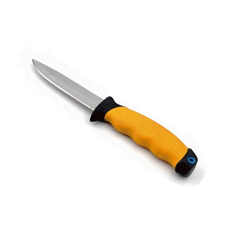 Non Slip Handle Stainless Steel Blade Fish Diving Knife with ABS Sheath
