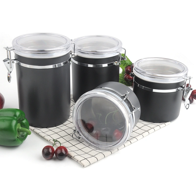 Coffee bean storage airtight stainless steel coffee canister