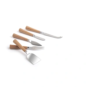 Amazon online shopping wholesale Custom Kitchen Wood Handle 5 Pieces Stainless Steel Cheese Knife Set