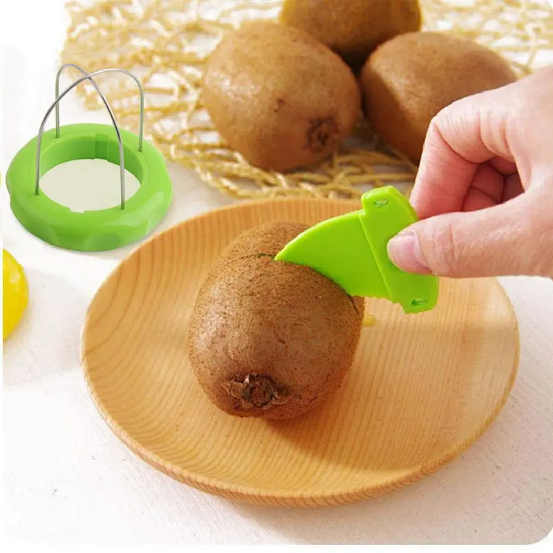 Wholesale Kitchen Gadgets Novelty Stainless Steel Fruit Tool Kiwi Cutter Slicer