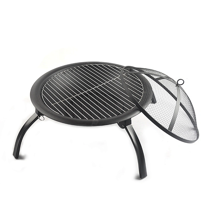 Portable camping outdoor fire pit bowl cover folding fire pit