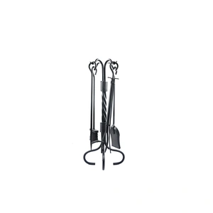 High Quality Black Metal Fireplace Tools Set For Sale