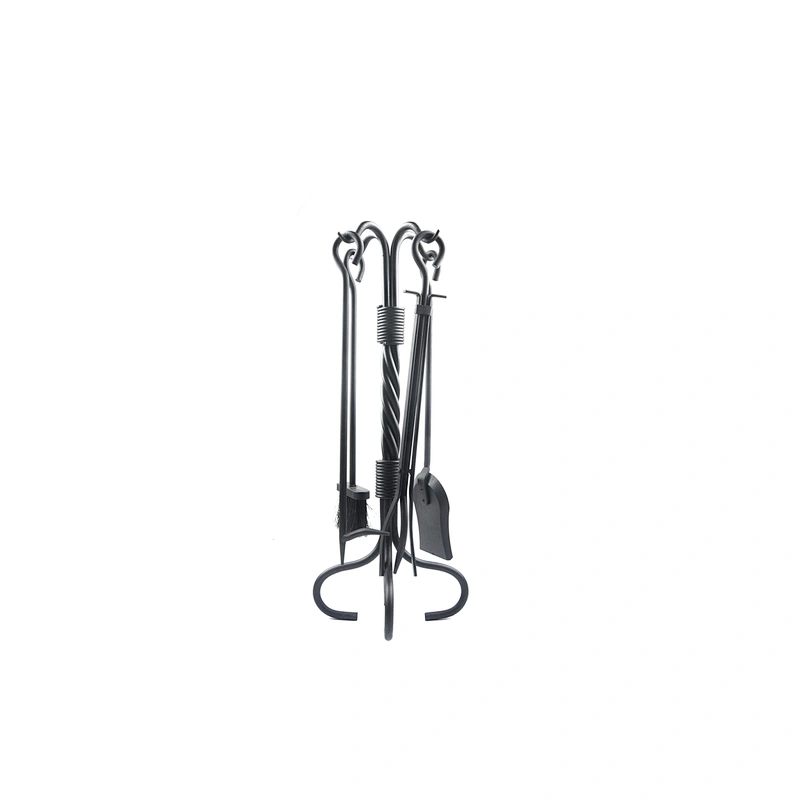 High Quality Black Metal Fireplace Tools Set For Sale