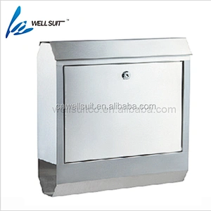 Newspaper holder clear look stainless steel letter box with glass and lock water proof