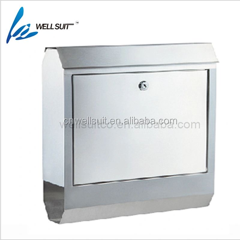 Newspaper holder clear look stainless steel letter box with glass and lock water proof