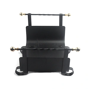 Black firewood cut wood rack holder Decorative Metal Outdoor Indoor Log Bin Storage for Fireplace set and Wood Stove