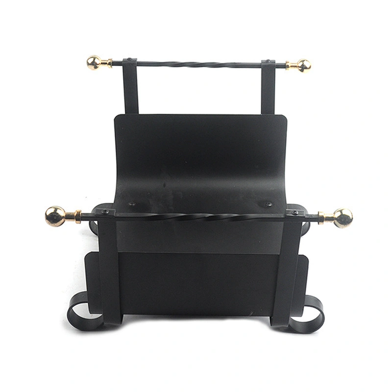 Black firewood cut wood rack holder Decorative Metal Outdoor Indoor Log Bin Storage for Fireplace set and Wood Stove