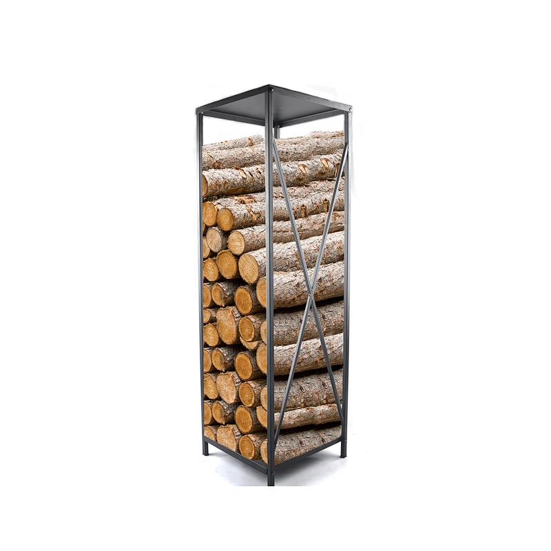 Fireplace Accessory Metal Smart Log Holder Rack Wrought Iron Firewood Holder