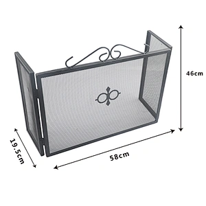Hot Selling Iron Safe Proof Fence 3 Panel Metal Panel Gate Proof Fireplace Screen Free Standing