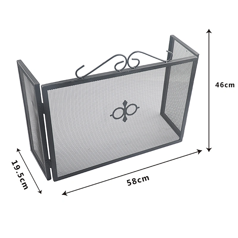 Hot Selling Iron Safe Proof Fence 3 Panel Metal Panel Gate Proof Fireplace Screen Free Standing