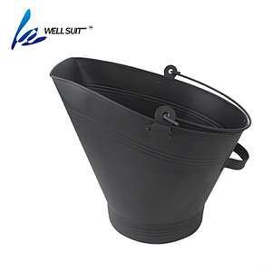Fireplace metal Ash/Coal bucket with shovel