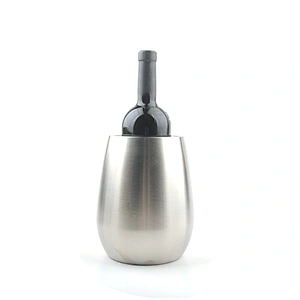 Custom stainless steel high quality double wall insulated wine and beer cooler ice bucket