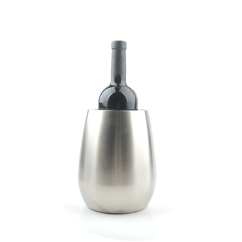 Custom stainless steel high quality double wall insulated wine and beer cooler ice bucket