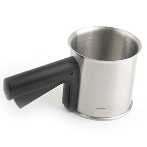 Easy to use  hot food grade stainless steel hand hold baking tool mesh flour sieve cup  flour sifter