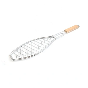 Soft grip handle basket fish grill basekt bbq accessories fish bbq