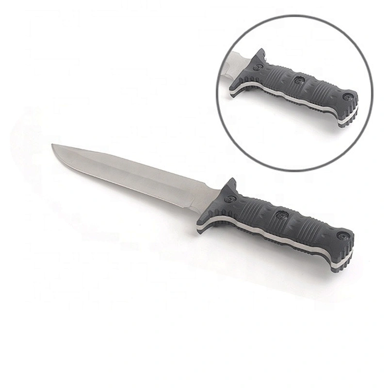 Full Tang Stainless Steel Blade Nylon Fiber Handle Survival Hunting Knife with Sheath