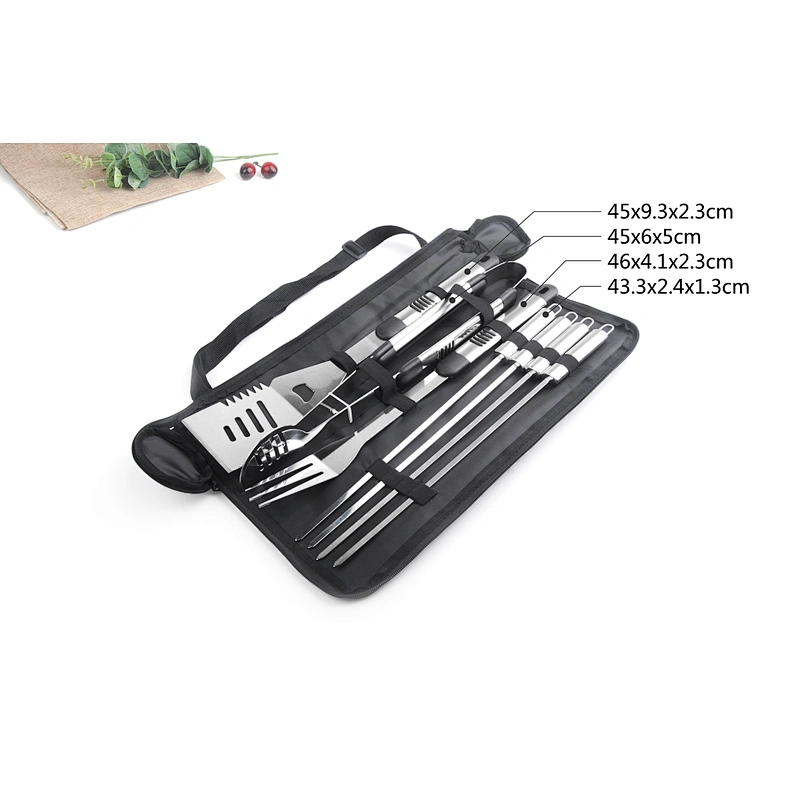 wholesale custom multi function barbecue portable outdoor  stainless steel 7pcs bbq grill tools set