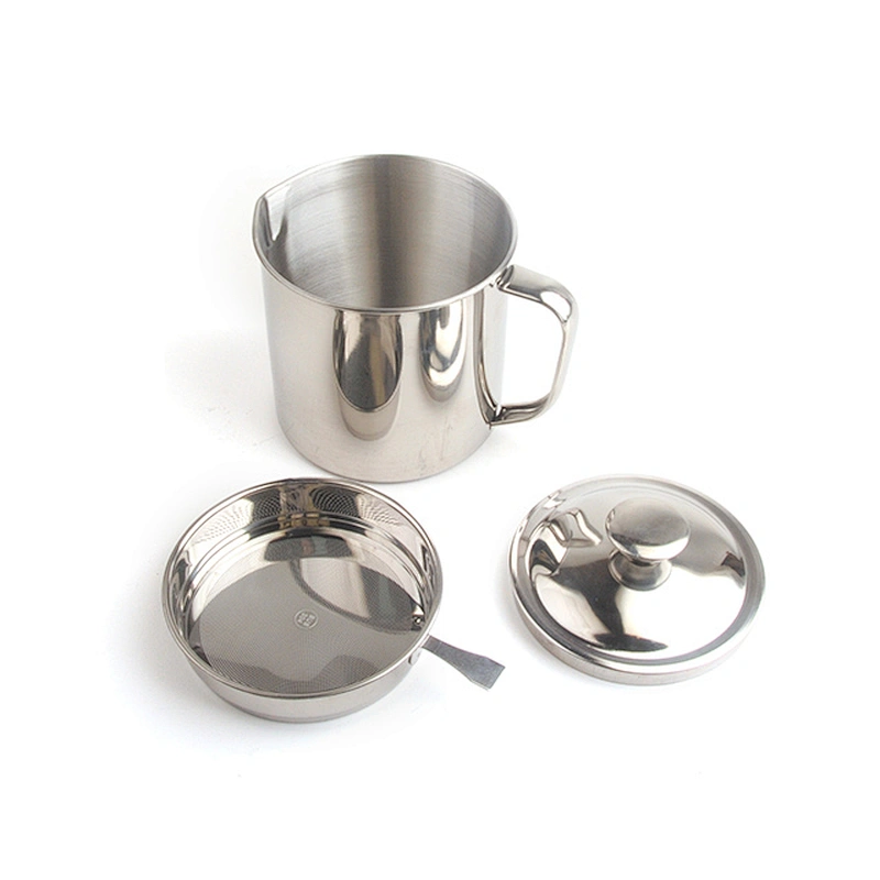 Stainless steel oil filter pot oil strainer pot with lid