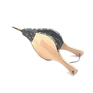 Customized Carved Flower Wooden Leather Antique Fireplace Accessories BBQ Hand Wood Bellows