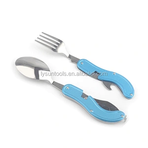 2019  Hot selling Aluminium Handle  Foldable Spoon Fork Knife