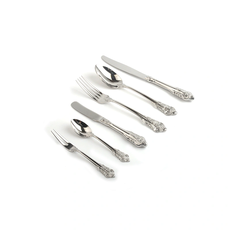 Best Quality Durable Low MOQ Fine Polishing Silver Stainless Steel 18/10 Hotel Cutlery Set