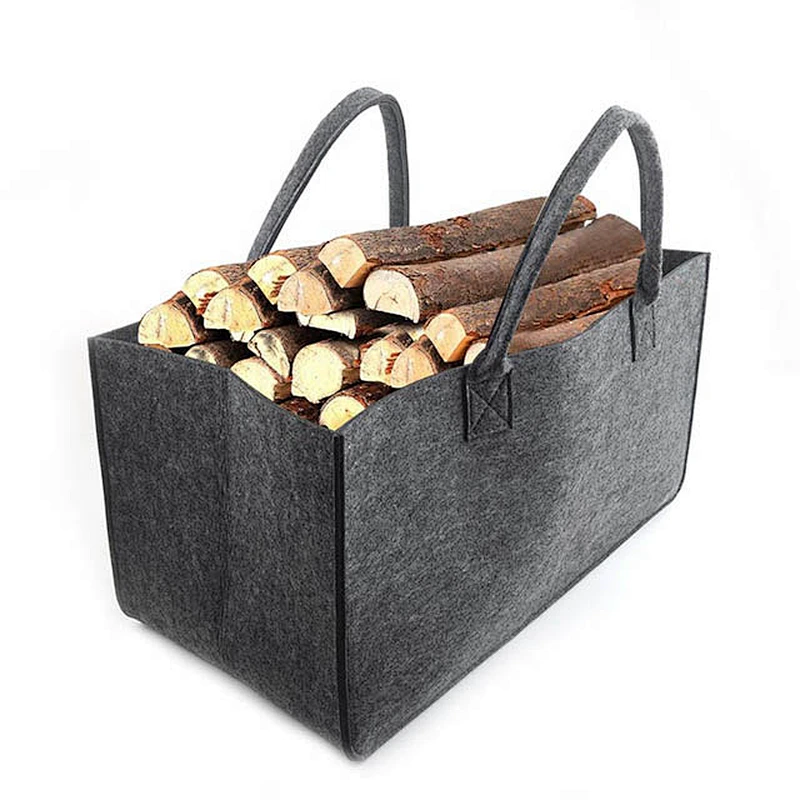 Firewood bag  outdoor fireplace tool wood  basket felt fire basket