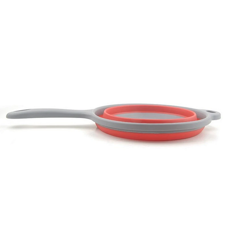 BPA Free Eco Kitchen Draining Basket Strainer Collapsible Silicone Colander for Kitchenware accessories
