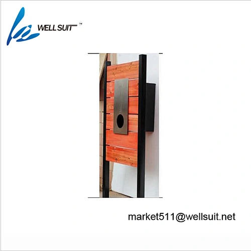 Wooden unlocked letter plates mailboxes with Metal holder and box