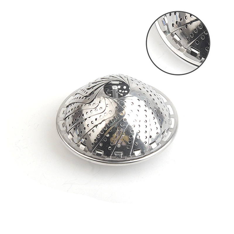 Stainless steel extendable foldable adjustable dim sum steamer basket