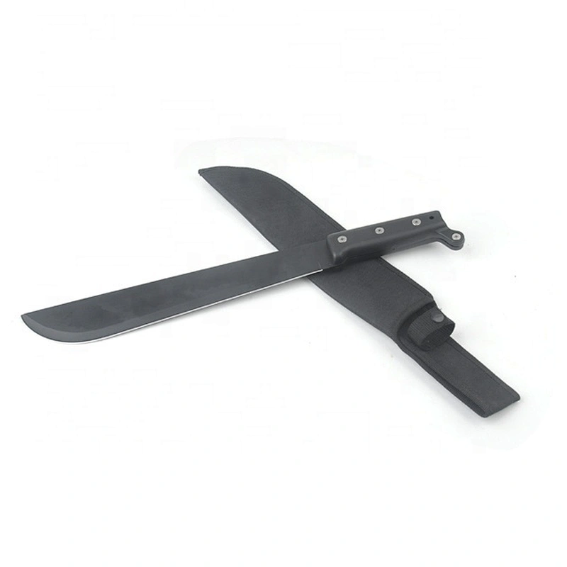 Black Coating Stainless Steel  Outdoor Survival Hunting Machete With PP Handle