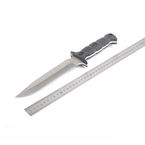 Full Tang Stainless Steel Blade Nylon Fiber Handle Survival Hunting Knife with Sheath