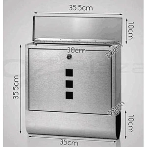Stainless steel Waterproof  High Security Steel Locking Wall Mounted Mailbox-Office Comment Letter Deposit, Drop Box