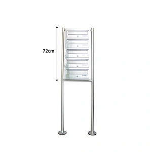 Steel Stainless Outdoor Lock  Apartment Mailbox Outdoor Waterproof Apartment Stainless Steel Free Stand Mailbox
