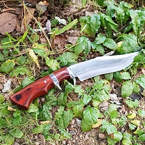 Matt Finished Stainless Steel Survival Camping Knife with Pakka Wood Handle