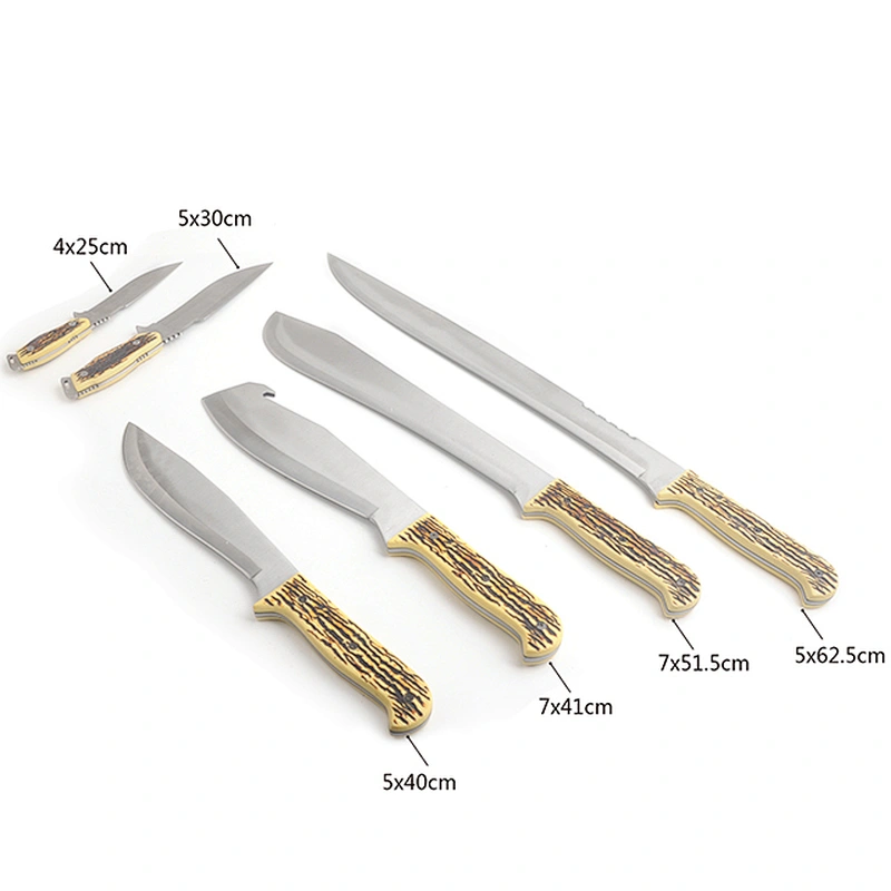 6pcs tactical hunting knife with  camping survival knives outdoor tool