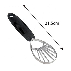 Stainless steel avocado slicer tool fruit carving tool with good grip handle